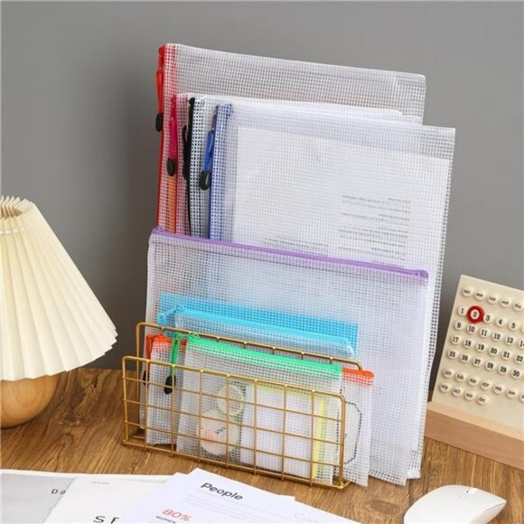30 Pack Mesh Zipper Pouch Bags Waterproof Multi Size Travel School Office Storag - Picture 2 of 7